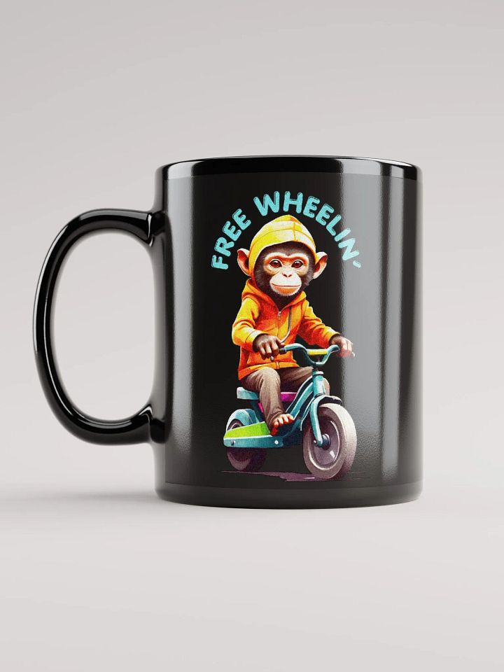 Novelty Graphic | Black Coffee Mug | Free Wheelin' product image (1)