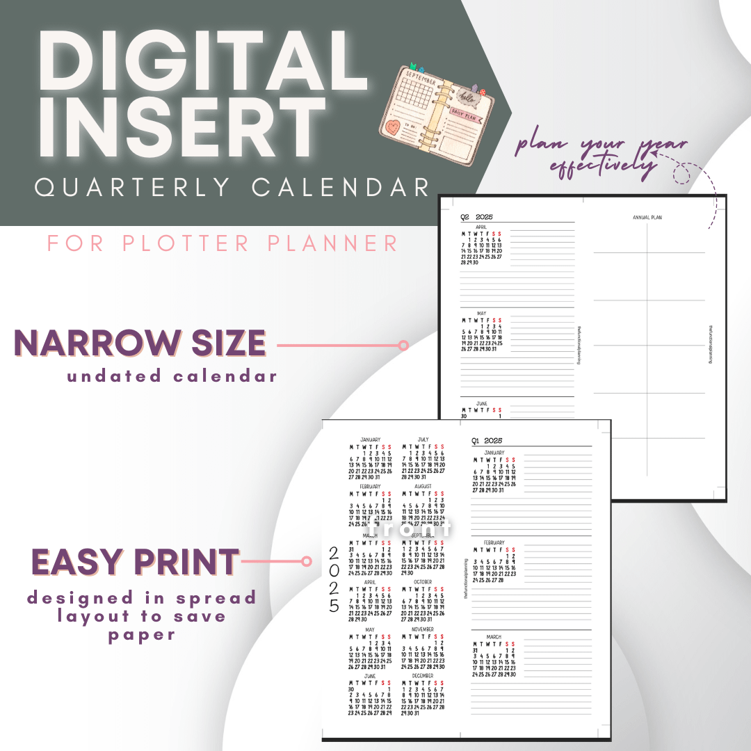 Quarterly Calendar - Narrow Size product image (4)