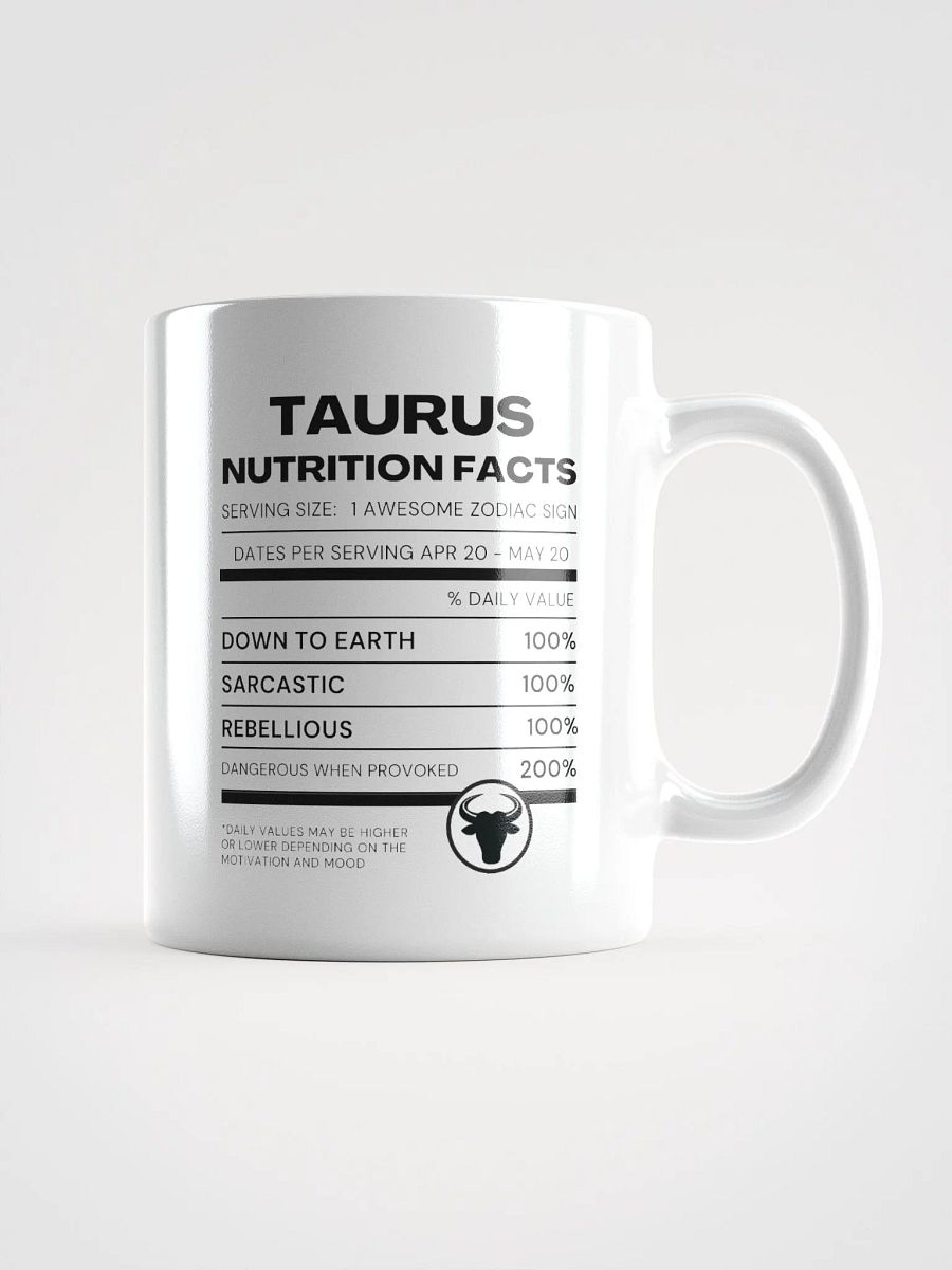 Taurus Nutrition Facts Mug product image (2)