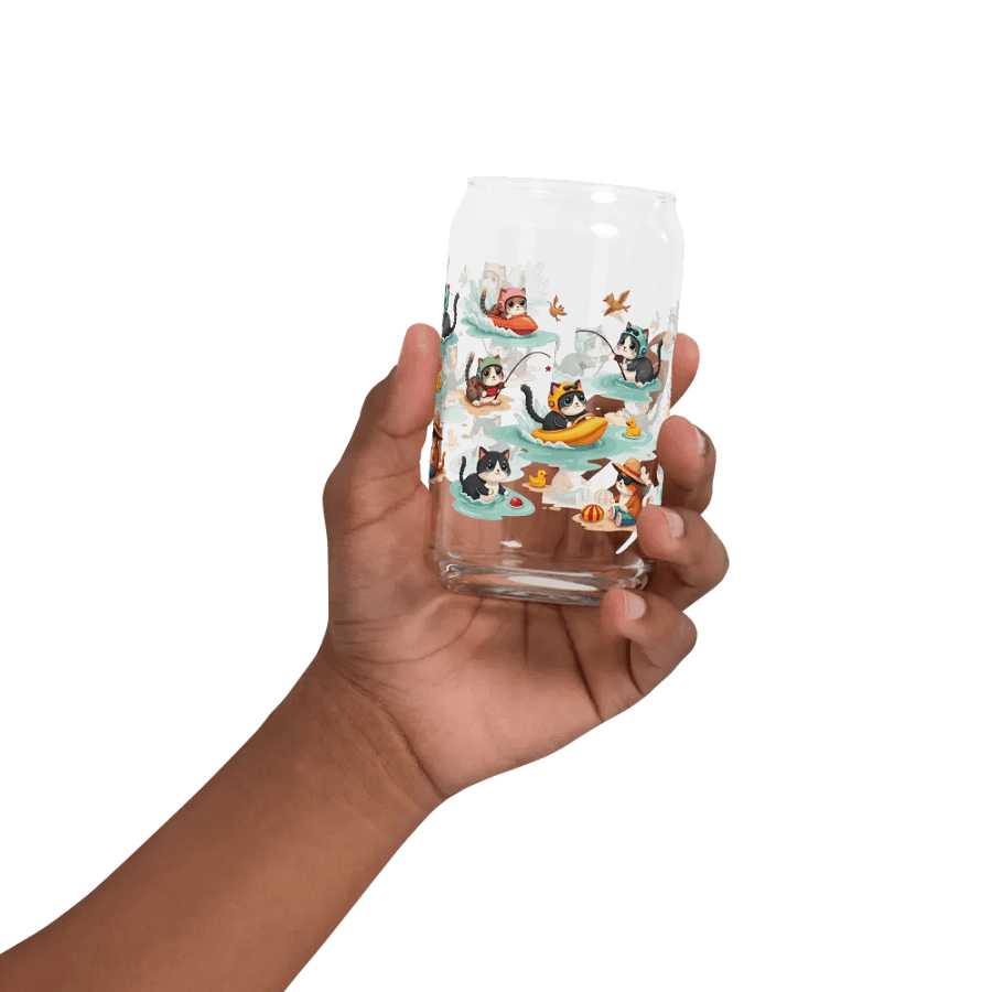 Purrfectly Fun Day in Destin Beach Cat-Inspired Can-Shaped Glass ( Libby Glass ) product image (3)