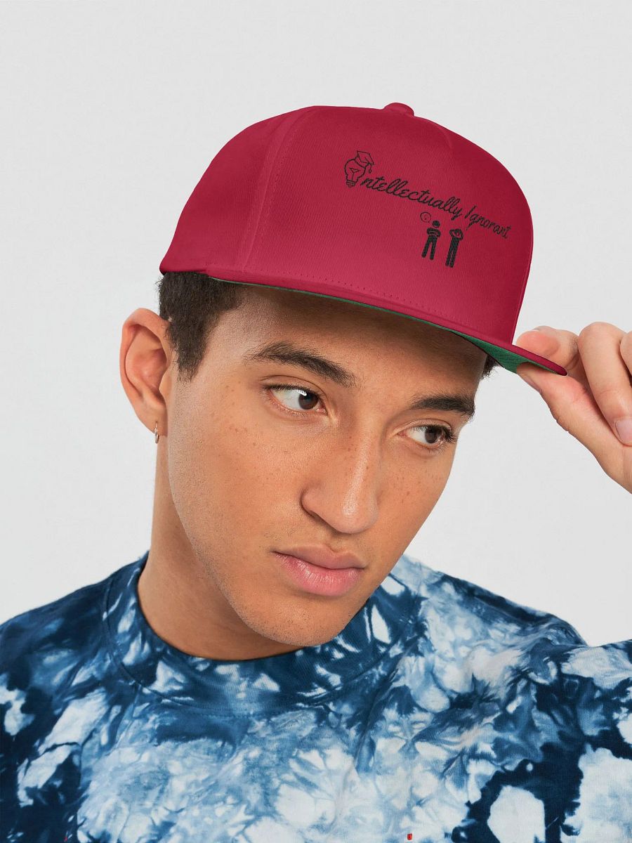 Intellectually Ignorant Black logo Snapback hat product image (6)