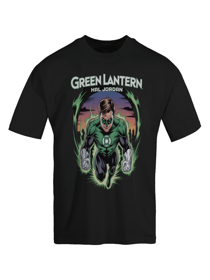Dusk's Defiance: Hal Jordan Green Lantern Oversized Faded T-Shirt product image (1)