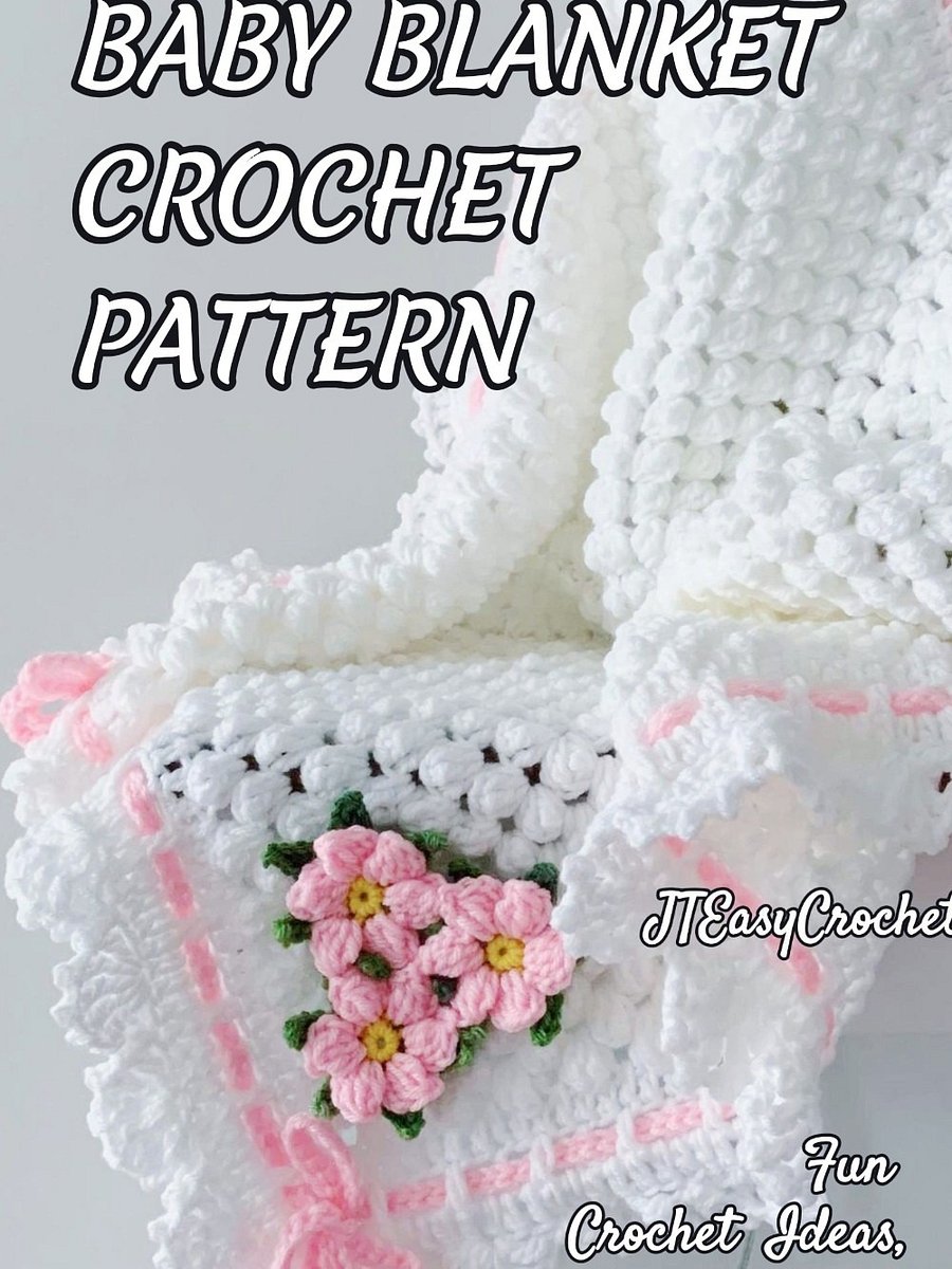 Infinity Continuous Granny Square Baby Blanket Crochet Pattern VIDEO & PDF Instant Download product image (1)