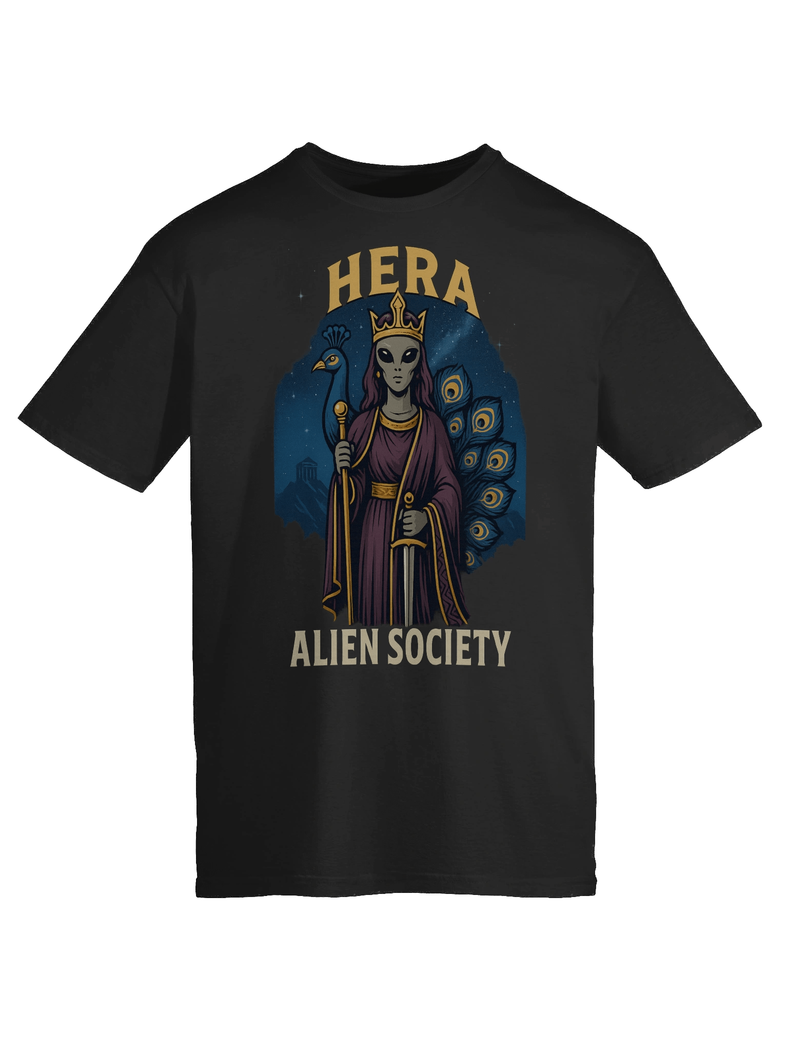 Hera Alien Society Crowned Peacock T-Shirt product image (9)