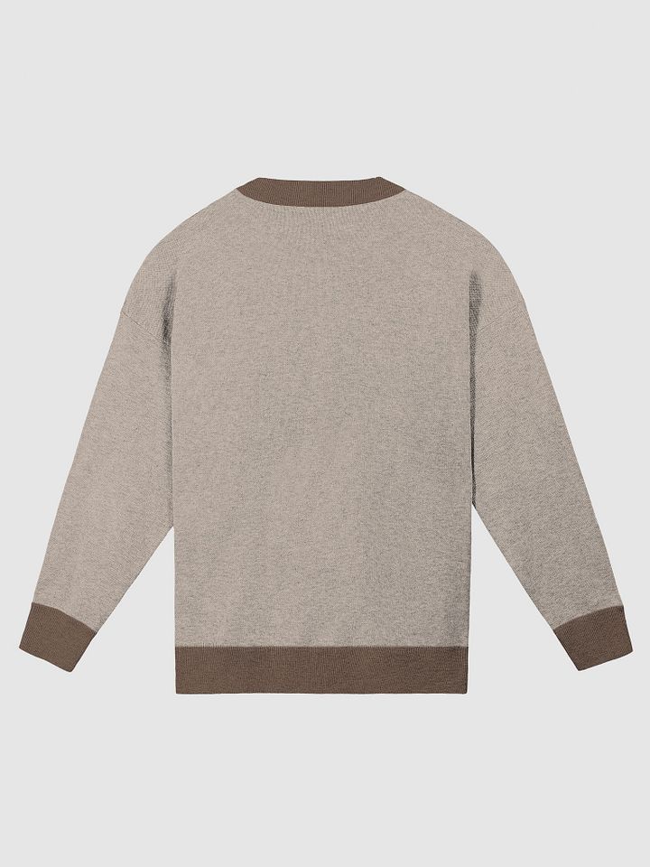 In My Head (lg. lined design, tri-tone brown) knitwear relaxed crewneck product image (8)