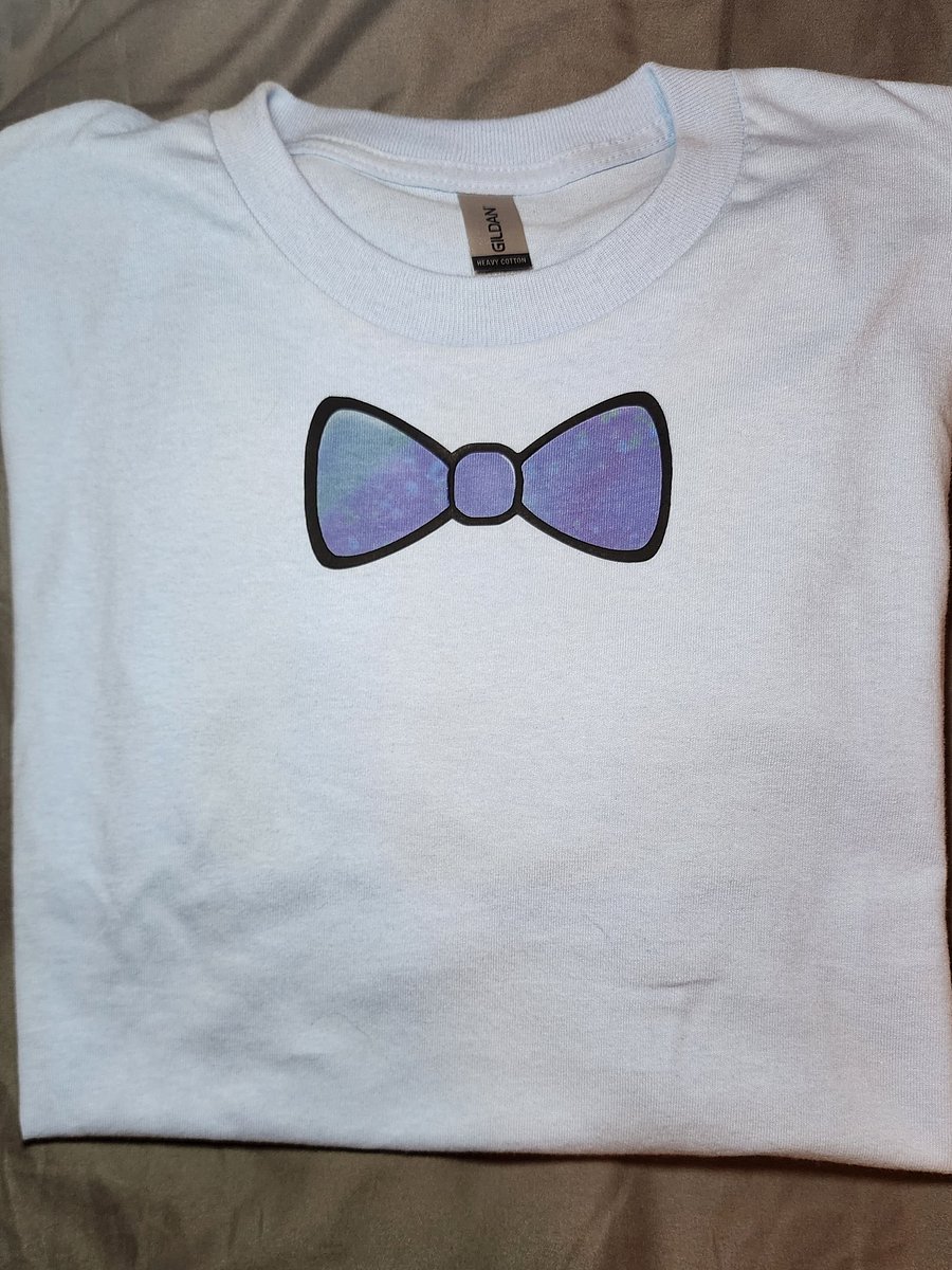 Blue Blend Watercolor Bow Tie Shirt product image (6)