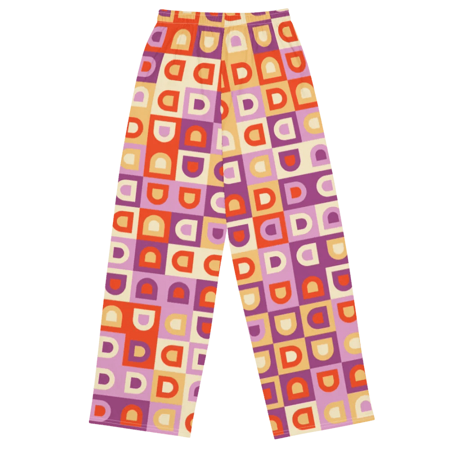 BUIII Retro Geometric: Autumn Breeze Wide-Leg Pants product image (11)