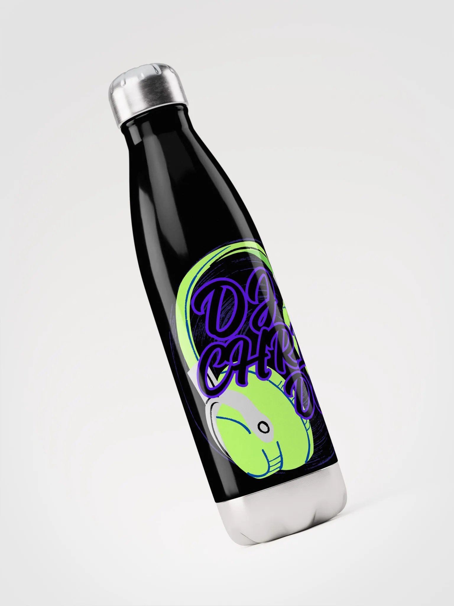Glossy Steel Thirst Quencher With Lime Green Graphic product image (3)