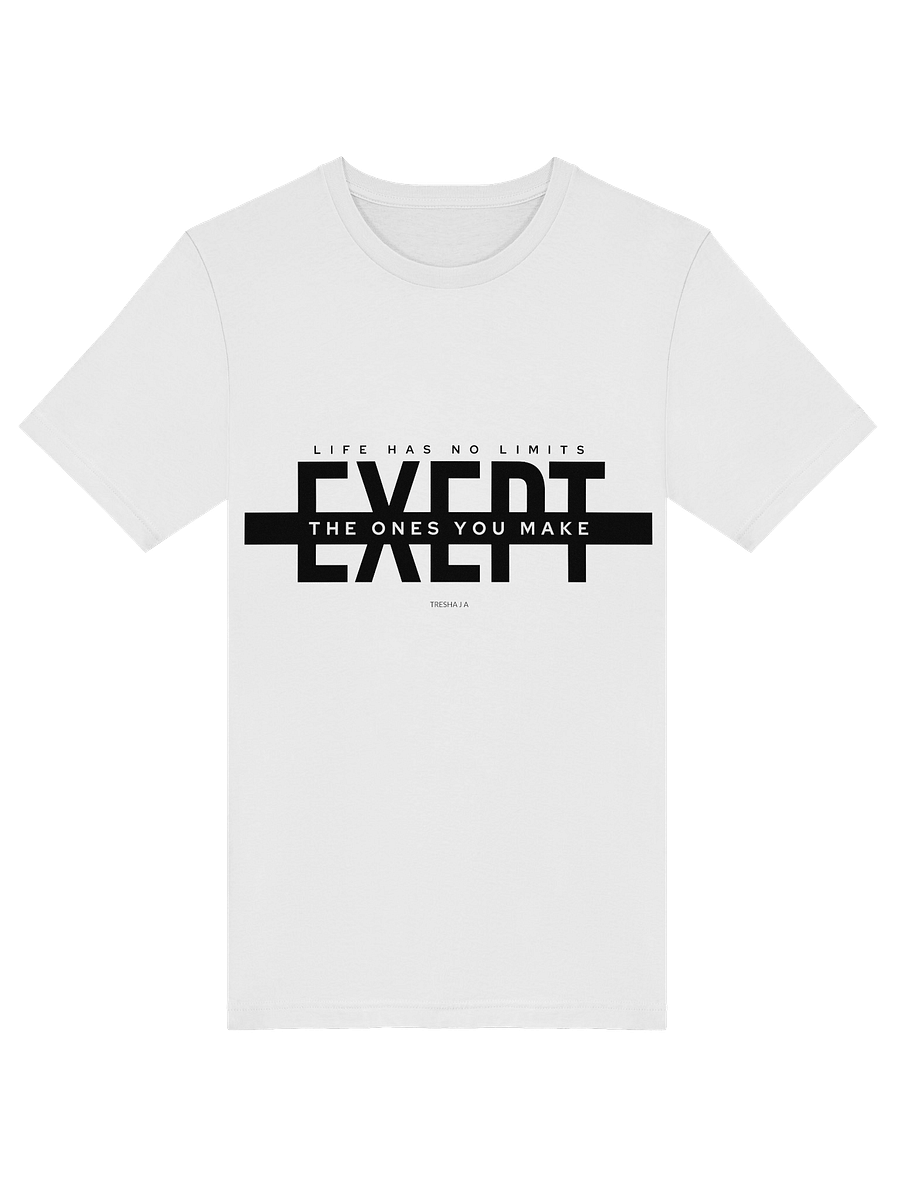 No Limits White Tee – Break the Box You Built product image (1)