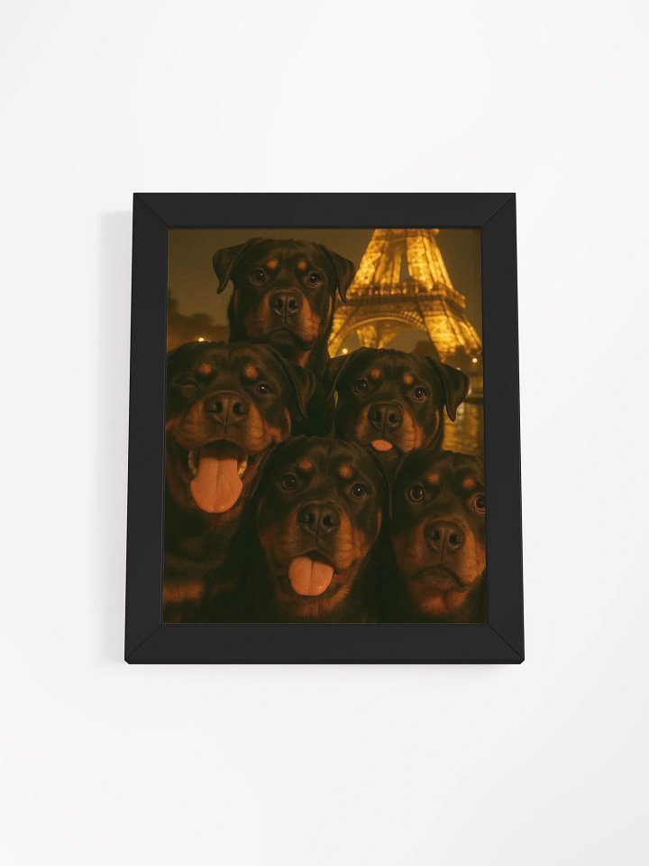 Rottweilers In Paris Wood Framed Poster product image (4)