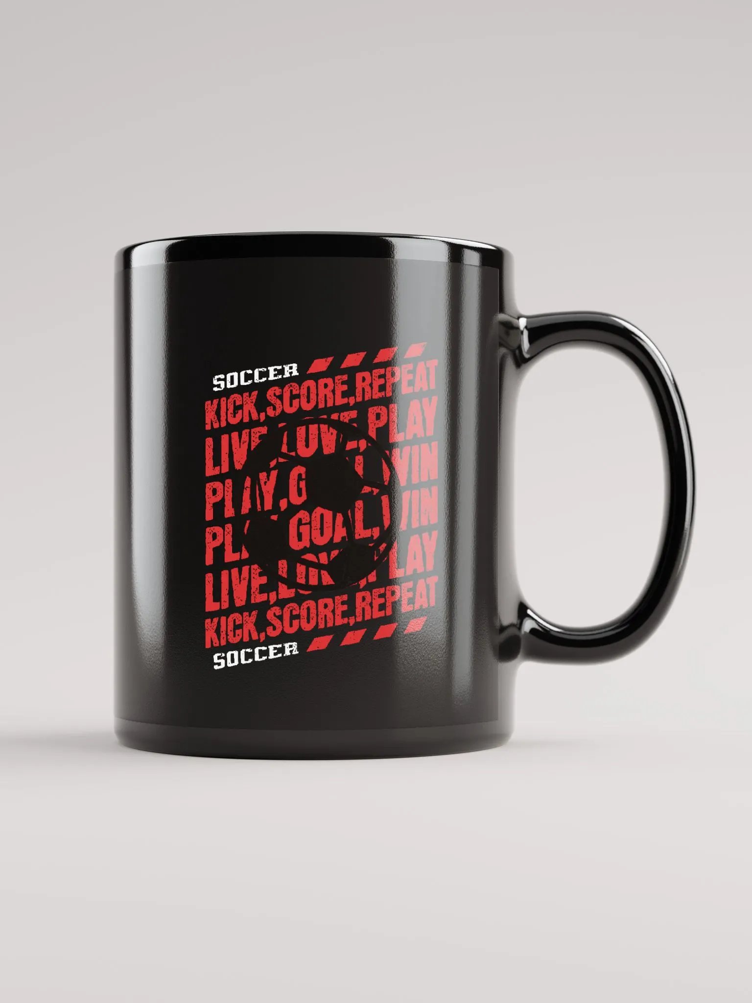 Words of Soccer / Black Mug product image (2)