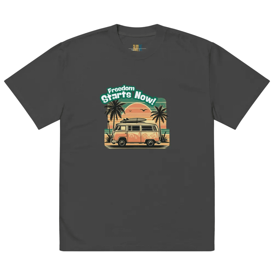 AS Colour Premium Oversized Faded T-Shirt |AI Design travel freedom starts now product image (2)