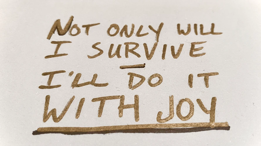 Hand written text. It says 
