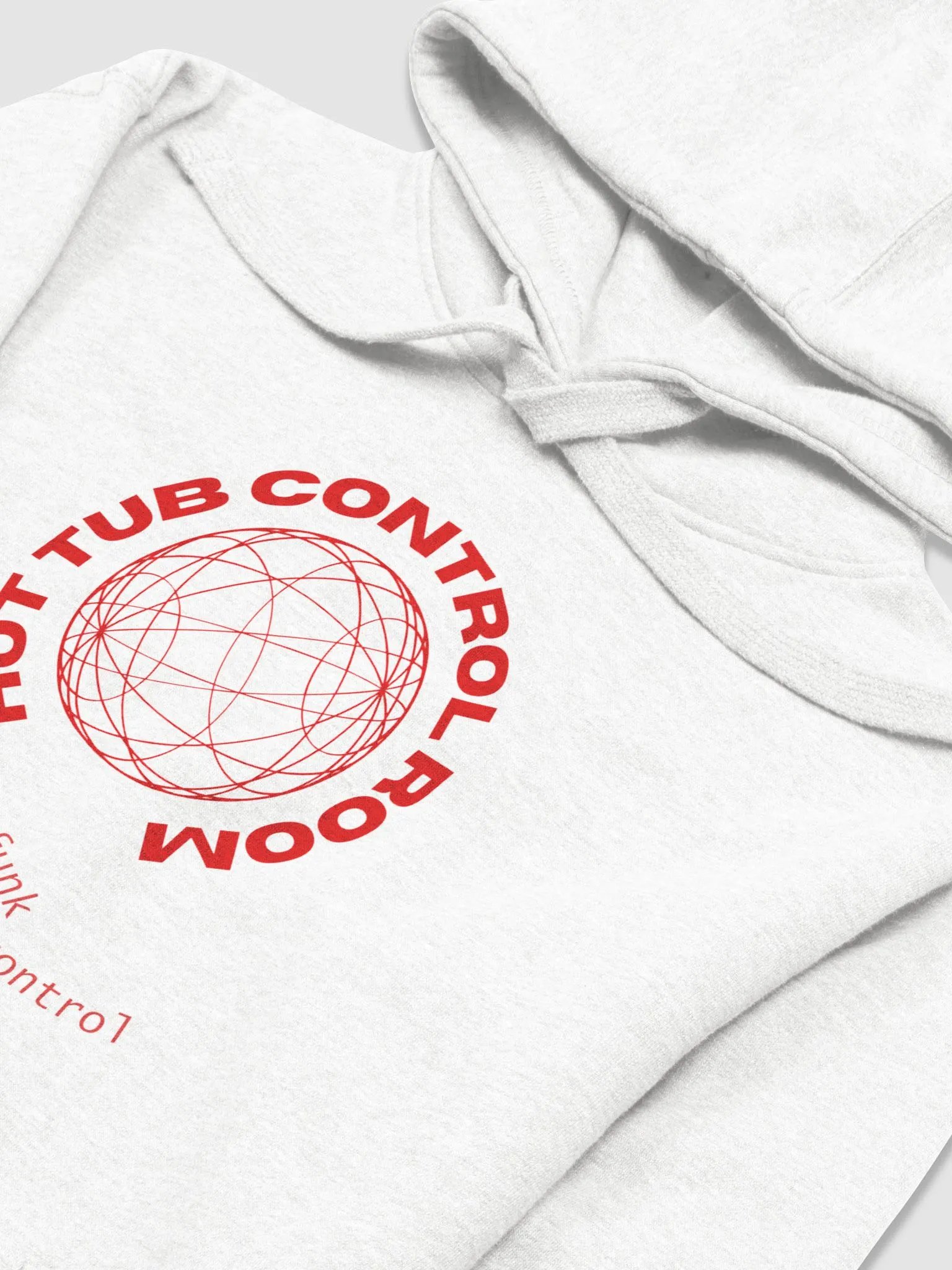 Logo hoodie white/red product image (3)