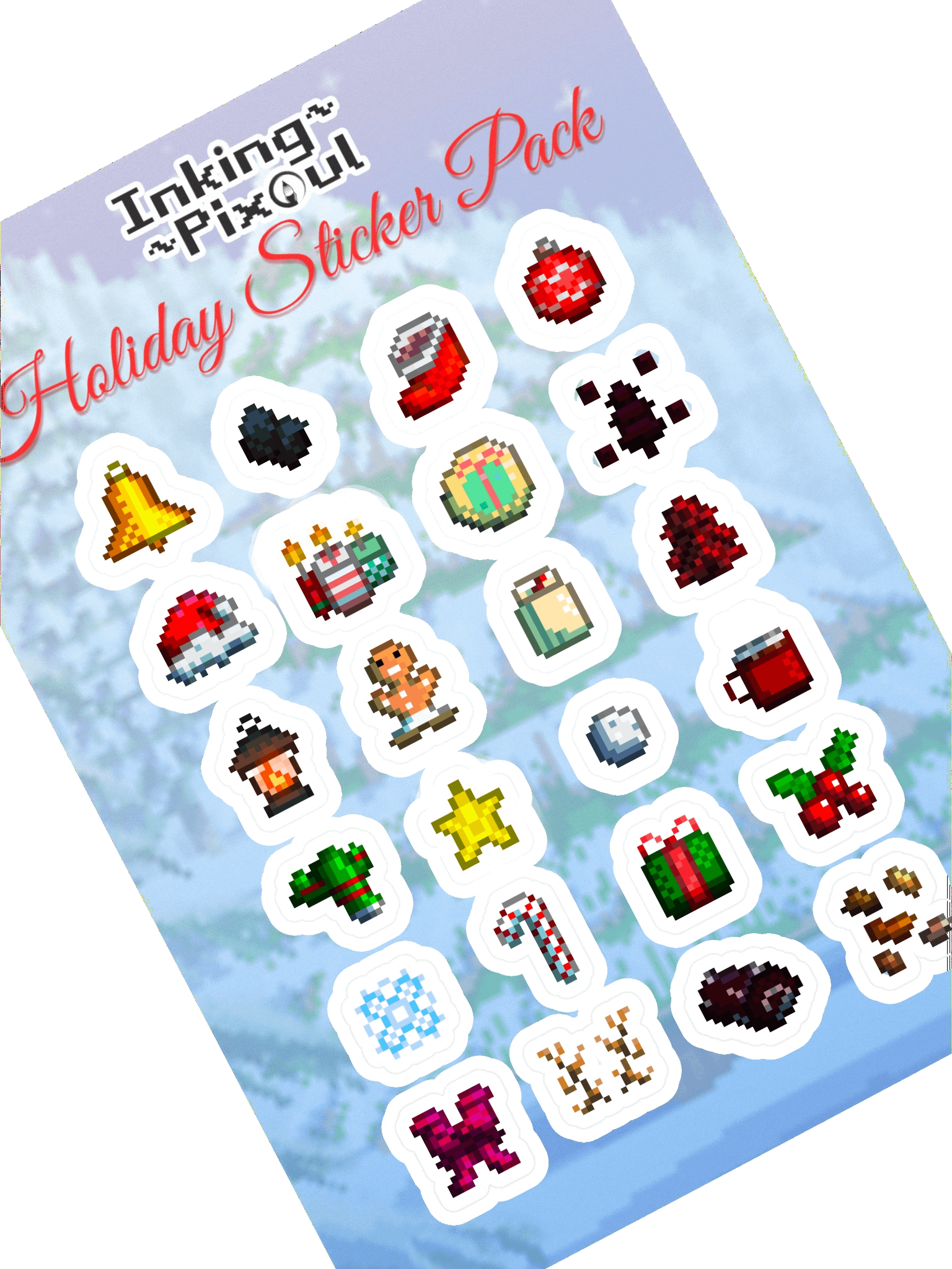Pixel Holiday Stickers product image (1)