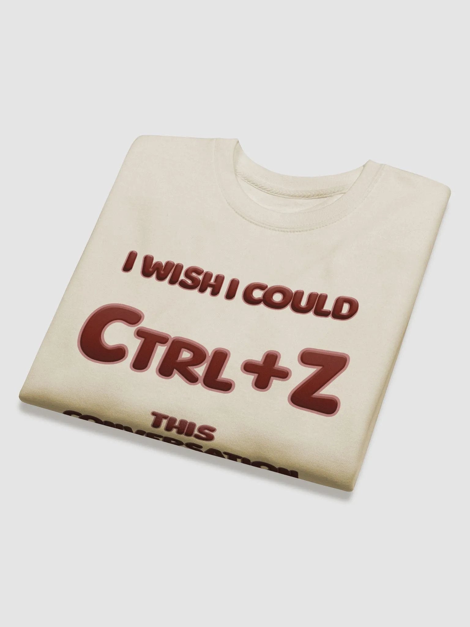【Ctrl+Z】Red Text Premium Sweatshirt product image (3)