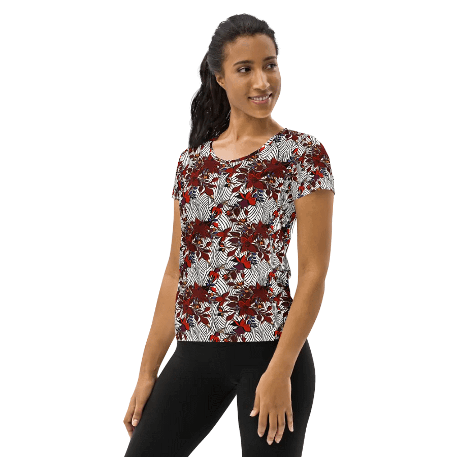 Floral Stripes | Women's Athletic T-Shirt product image (3)
