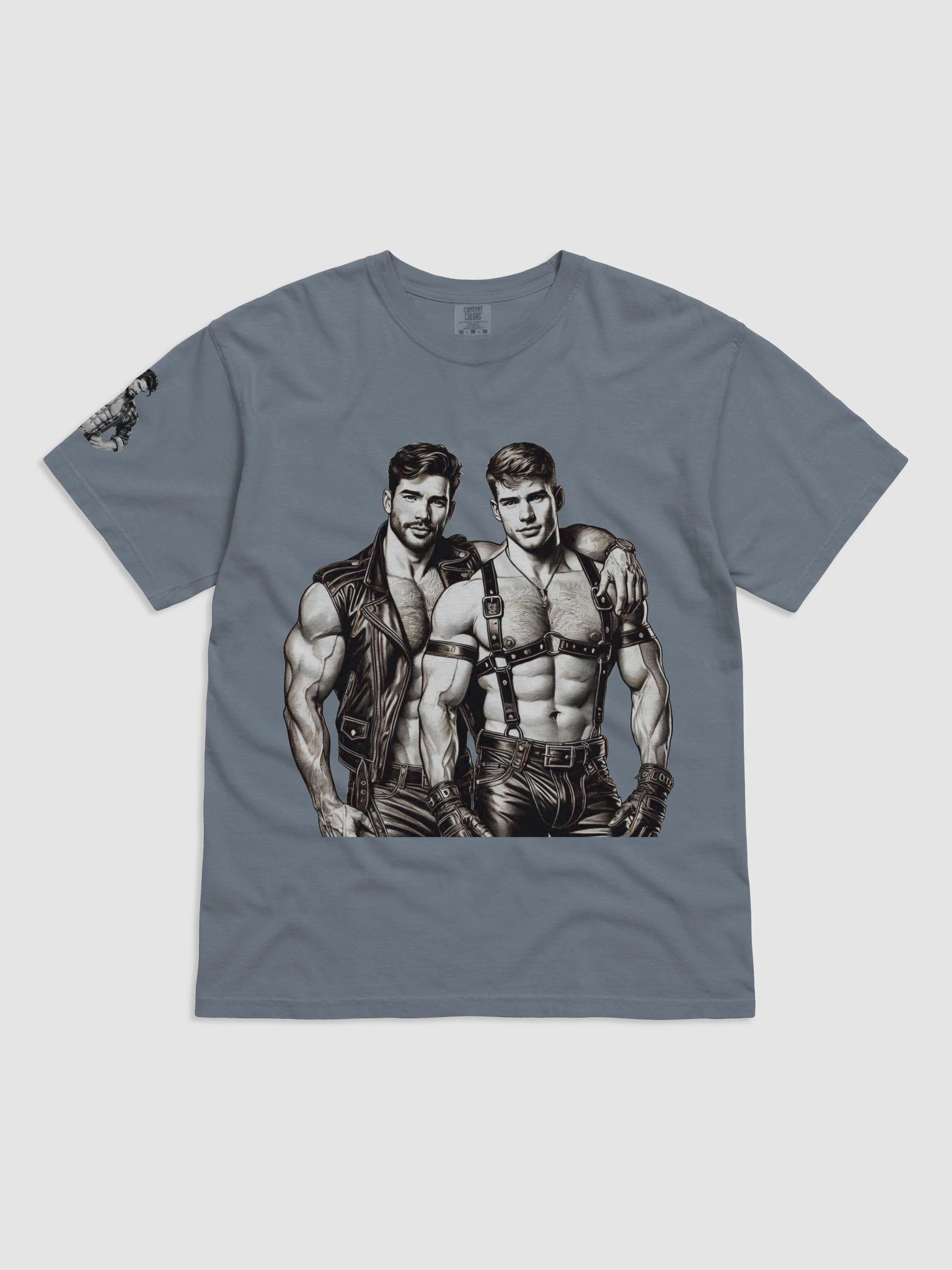 Gay Leather Bar Pride "Hank & Joe" San Francisco Pride Graphic Design T Shirt product image (3)