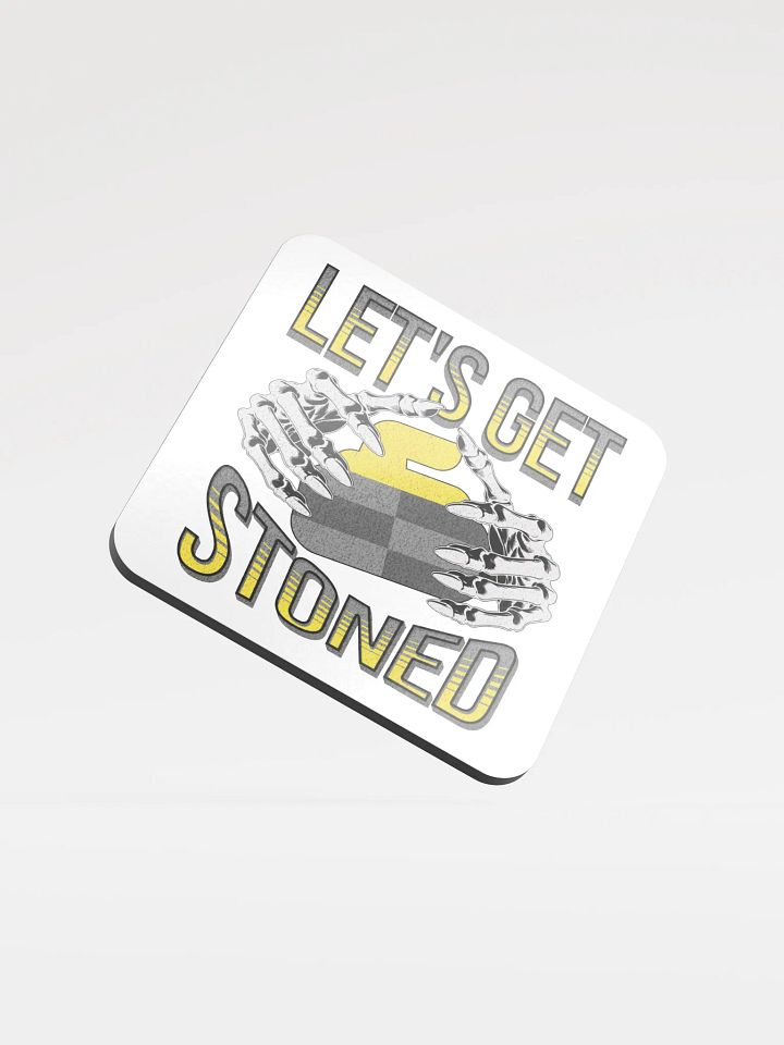 Lets Get Stoned Curling Funky Skeleton Coaster product image (2)
