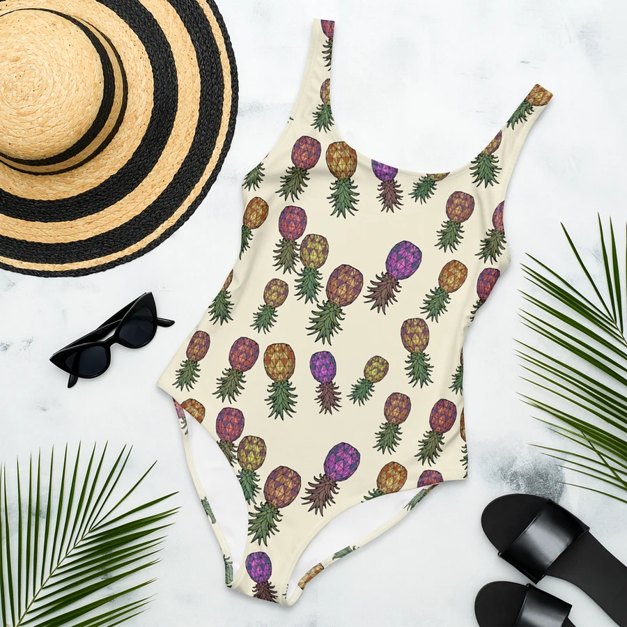 Upside-down Pineapple Swinger Pineapples Print Color Mix one-piece swimsuit product image (16)