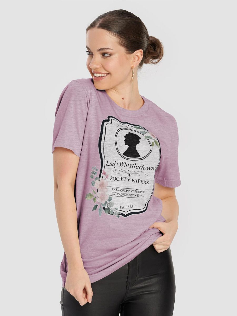 Lady Whistledown Society T-Shirt | Bridgerton Vintage Crest Design product image (29)
