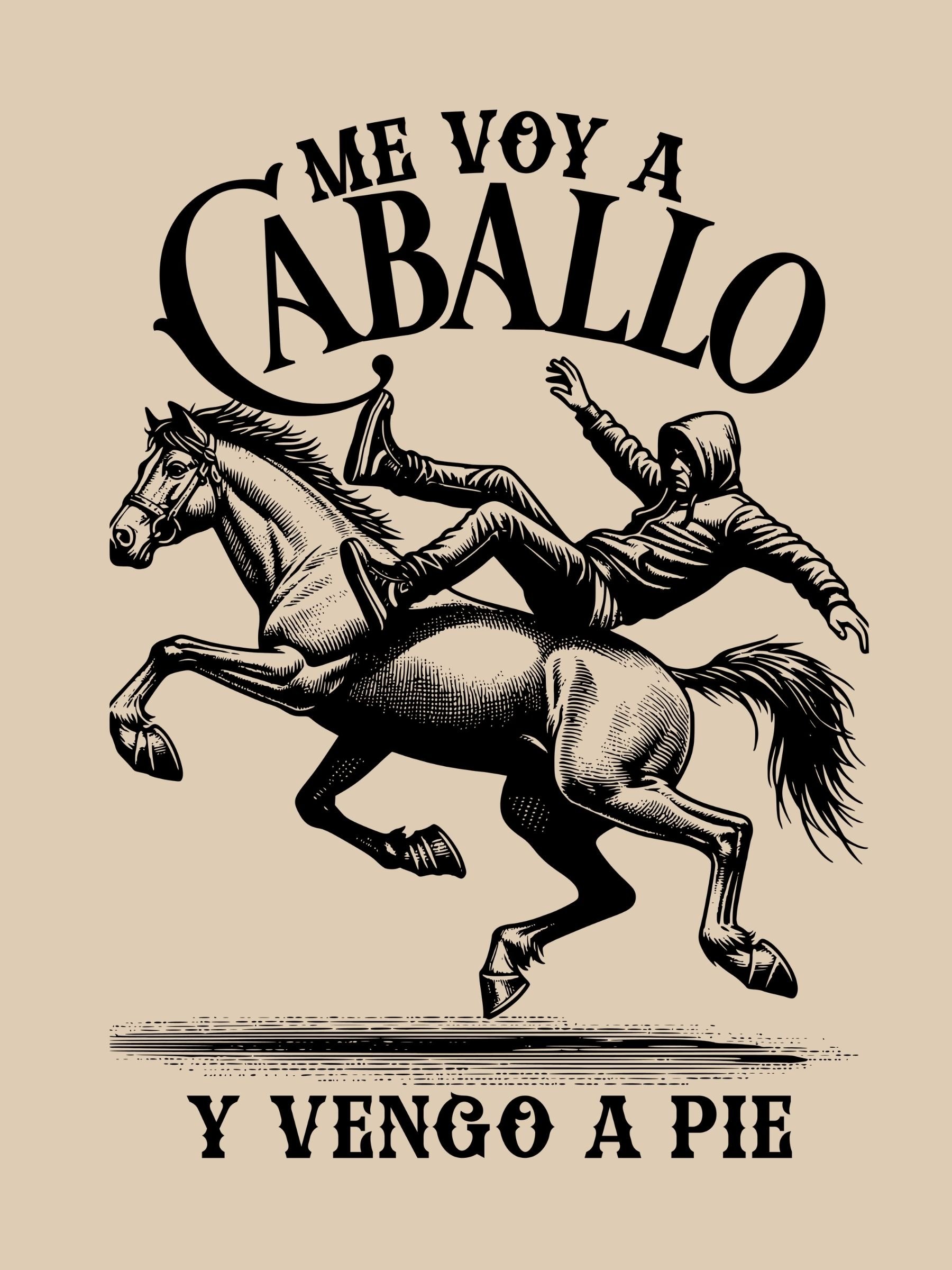 Me Voy a Caballo y Vengo a Pie Camiseta Unisex product image (1)