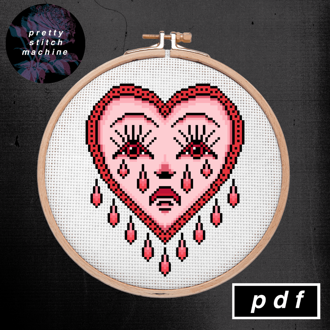 Bert Grimm Monochrome Pink Crying Heart Pattern product image (2)