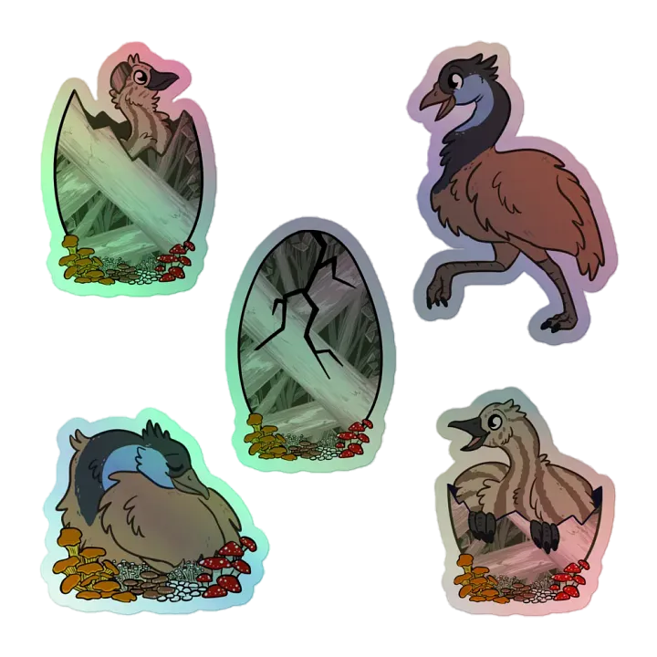 RAWR Earthen Holographic Stickers product image (1)