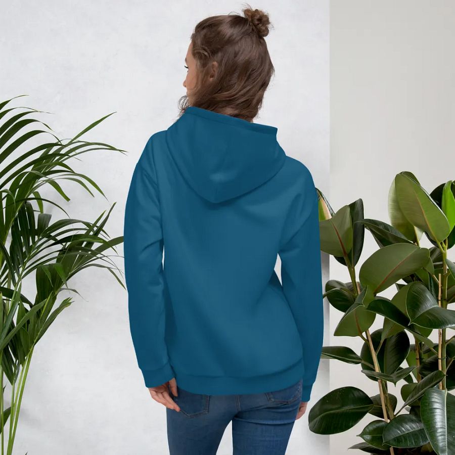 Plain Dark Blue True Summer Unisex Recycled Polyester Heavyweight Premium Hoodie by Treasure Pie product image (12)