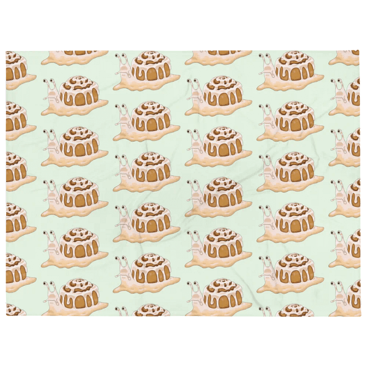 Cinnabun snail throw blanket product image (1)