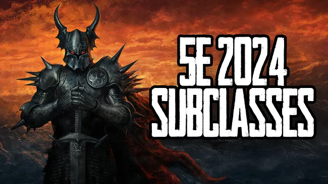 5E 2024 Subclasses (PDF)