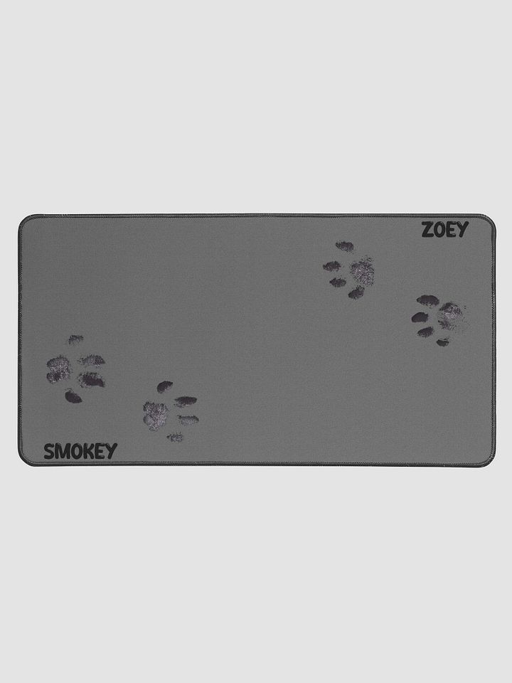 Smokey & Zoey Paw Print Desk Mat (Grey) product image (1)