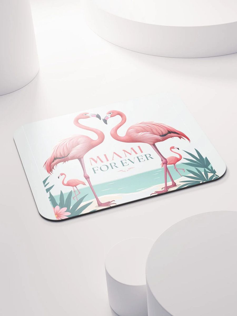 Tropical Flamingo Heart Mouse Pad product image (4)