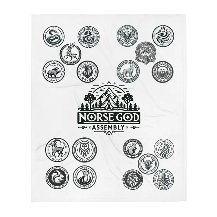 Norse God Assembly Throw Blanket product image (1)