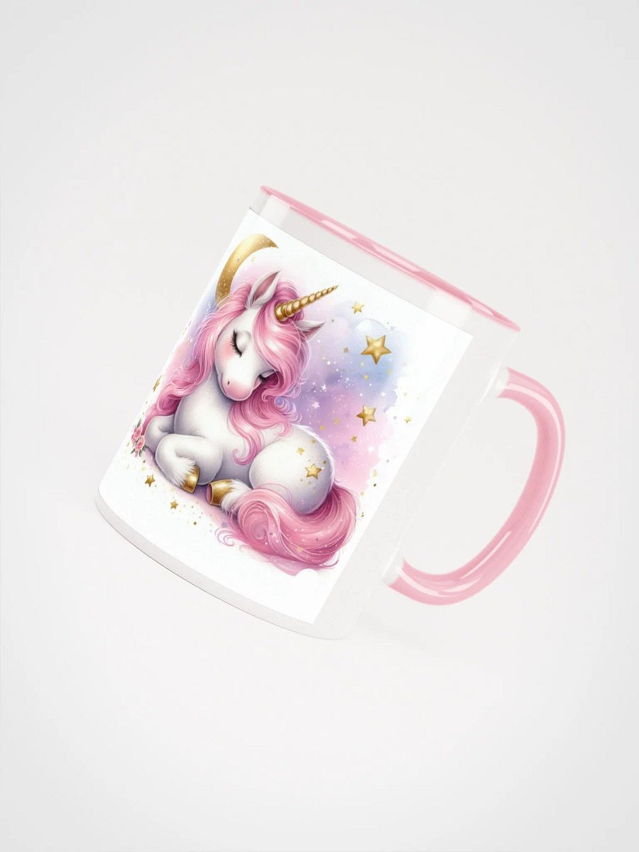 Ceramic Mug with Color Inside ( golden unicorn) product image (4)