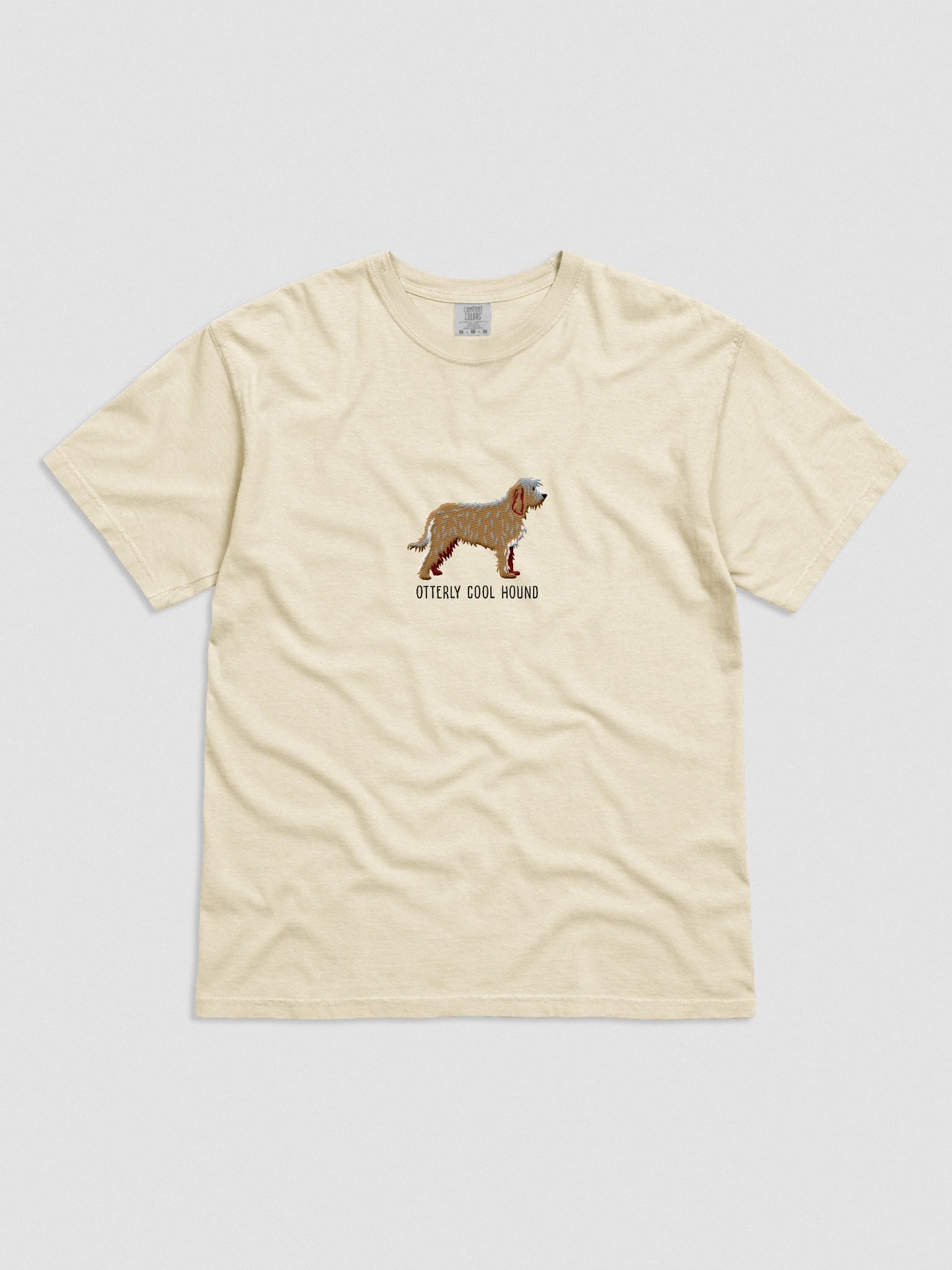 Otterly Cool Hound T-Shirt(Embroidered) of an Otterhound(Wheaten) product image (4)