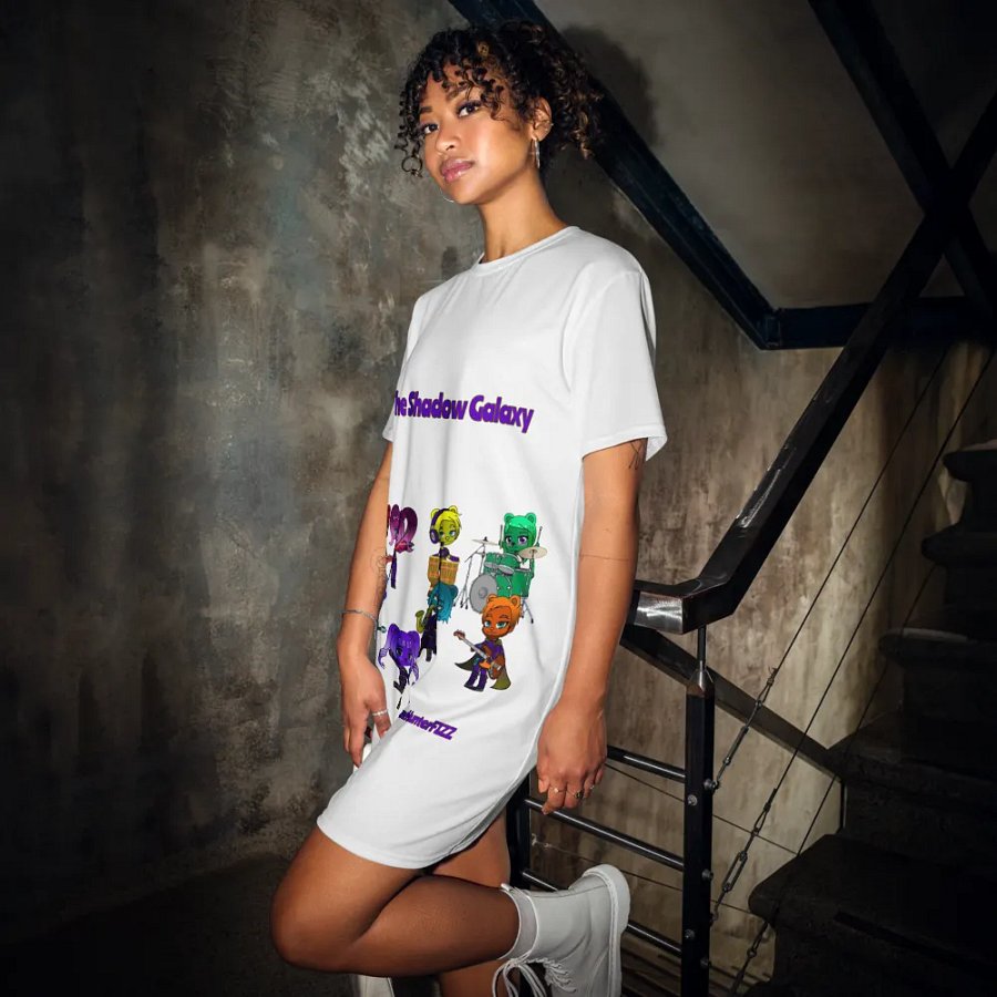 The Shadow Galaxy (Shadow Bear Band) T-Shirt Dress product image (10)