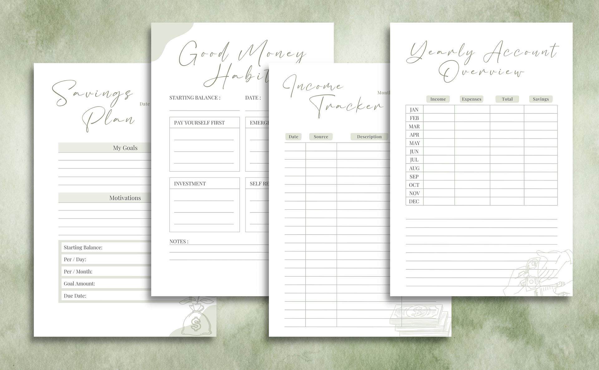 Digital Financial Planner- Mint Green product image (3)