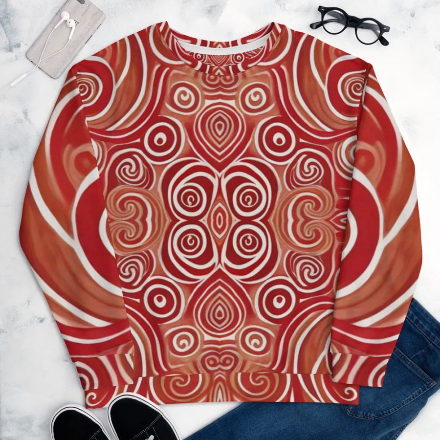 Funky Cherry Swirls Liquid Tie-Dye Sweatshirt product image (5)