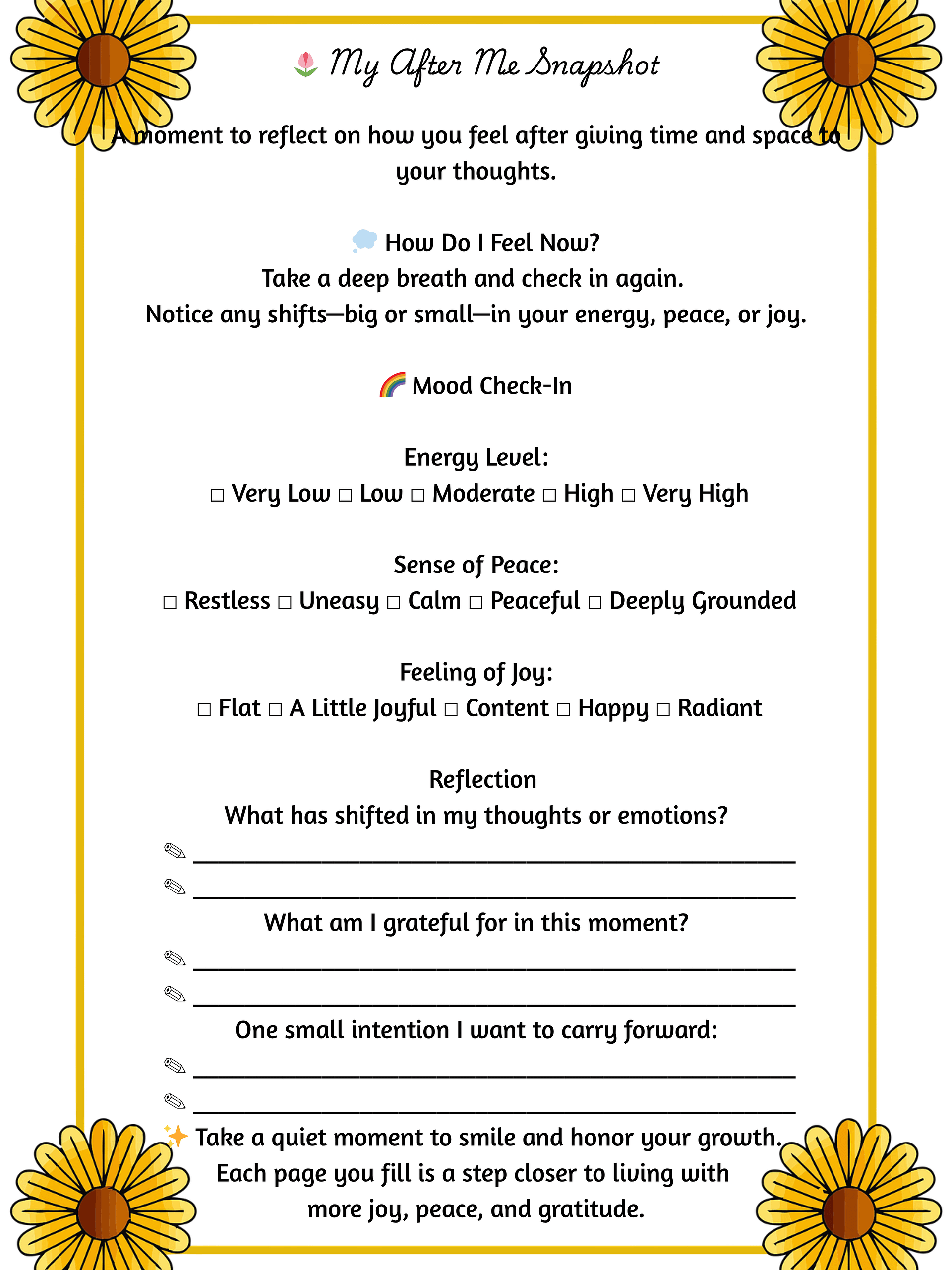 🌸 Finding Joy Workbook for Women | Printable Self-Discovery & Mindfulness Journal product image (3)