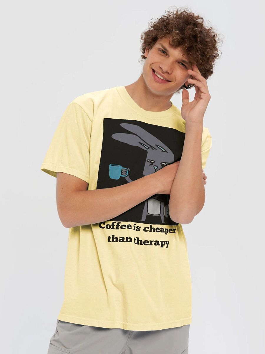 COFFEE OVER THERAPY T-SHIRT (BLACK) product image (29)