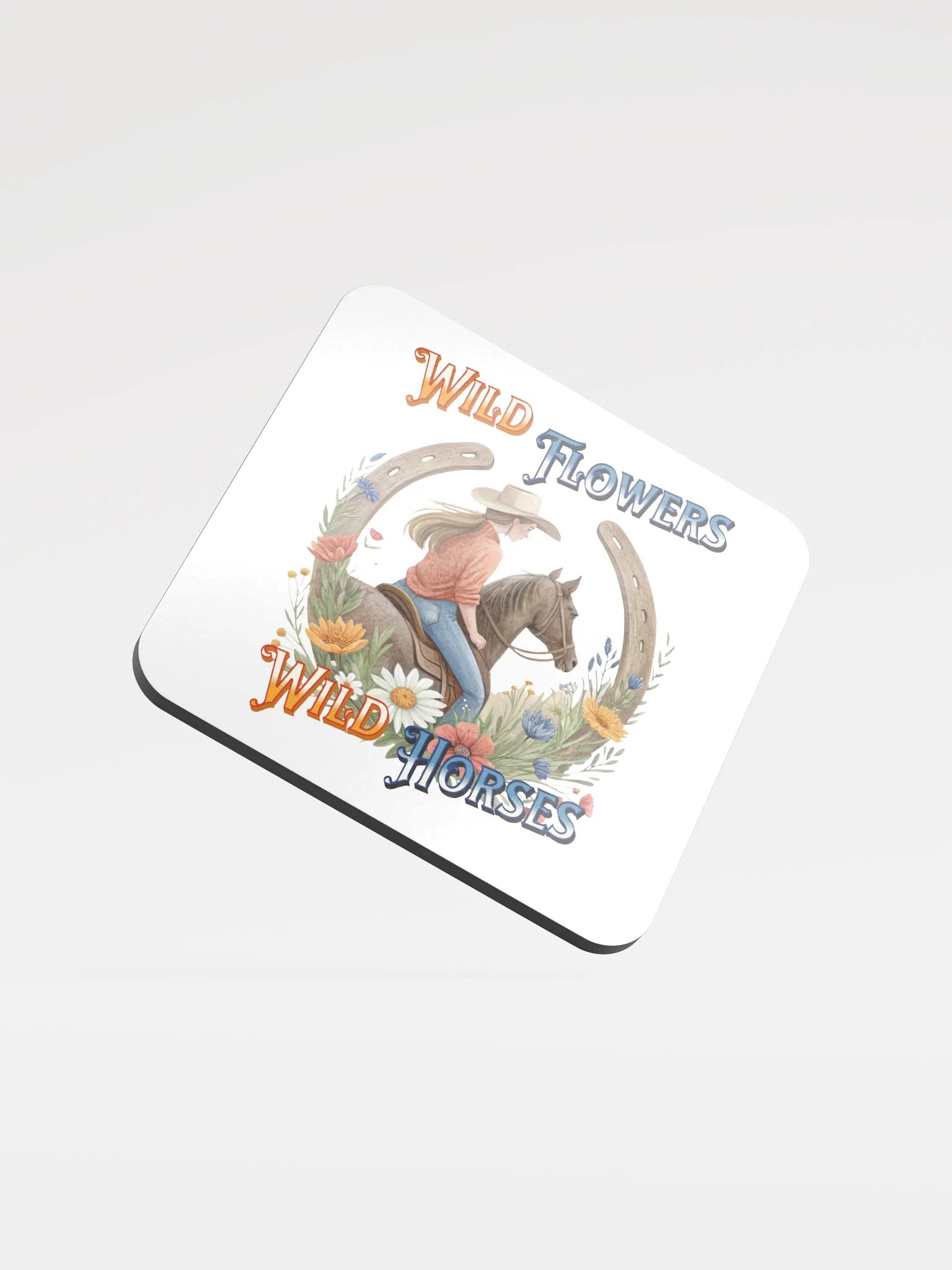Wild Flowers Wild Horses Ride into the Wild West Coasters product image (2)