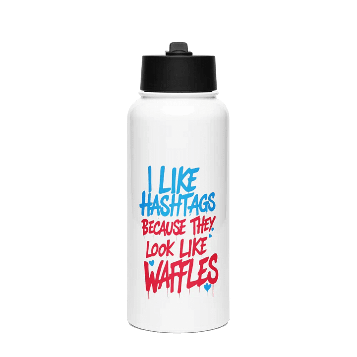 Witty Hashtags Stainless Steel Bottle product image (1)