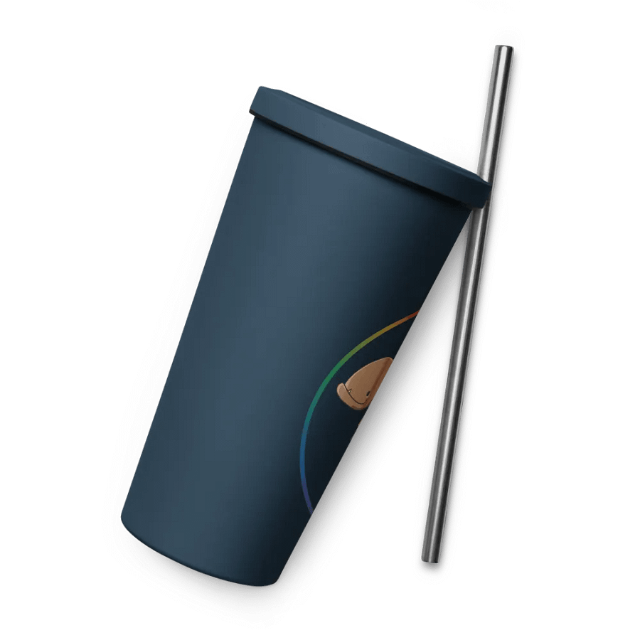 Pride Friend Tumbler w/Straw (Blue) product image (9)