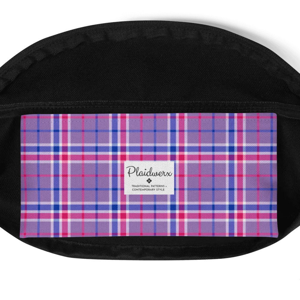 Lavender, Magenta and Blue Plaid Fanny Pack product image (6)