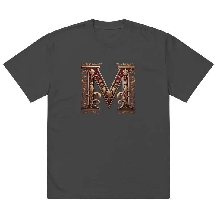 Ornate Vintage Letter 'M' Faded T-Shirt product image (2)