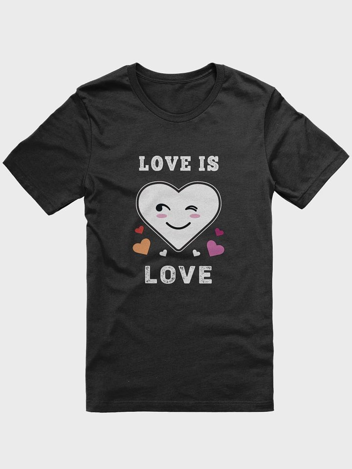 Heart Face Love Is Love LGBTQ Lesbian Pride T-Shirt product image (2)