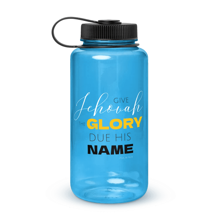 "Give Jehovah the Glory Due His Name | Psalm 96:8|" Wide Mouth Water Bottle product image (1)
