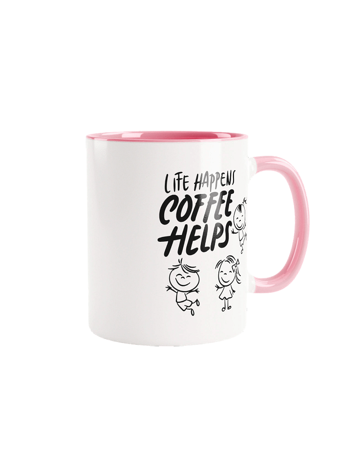 “Life Happens, Coffee Helps” Cute Kids Doodle Mug product image (2)
