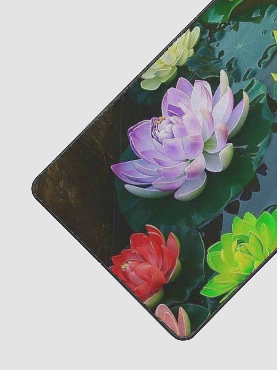 Pond full of Lotus flowers desk mat product image (3)